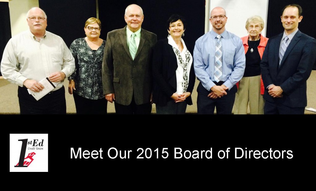 Meet 1st Ed Credit Union's 2015 Board of Directors