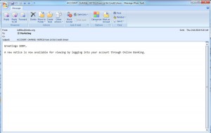 Account Change Notice e-Mail
