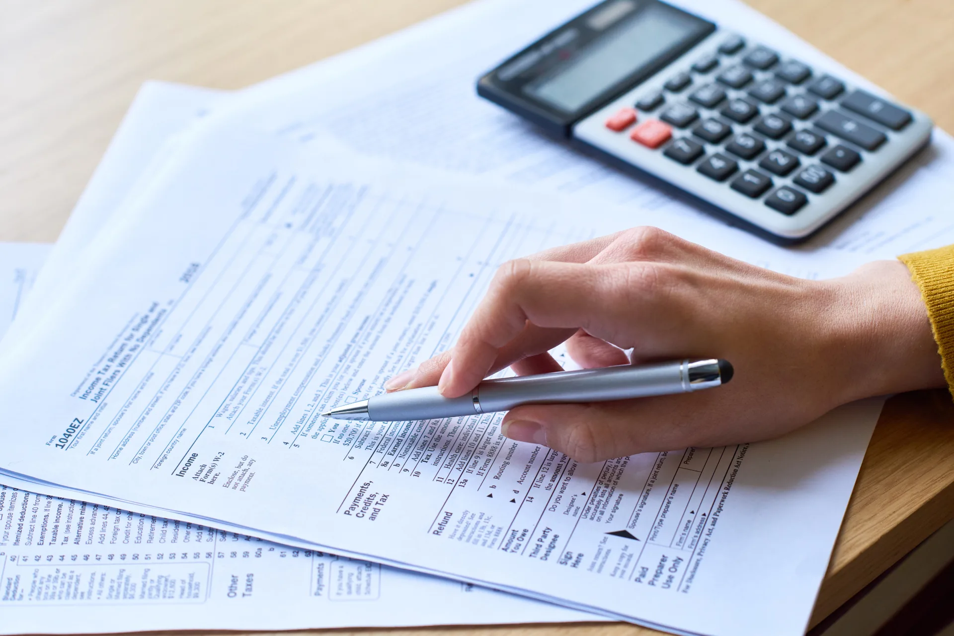 Person planning how to make the most of their tax refund